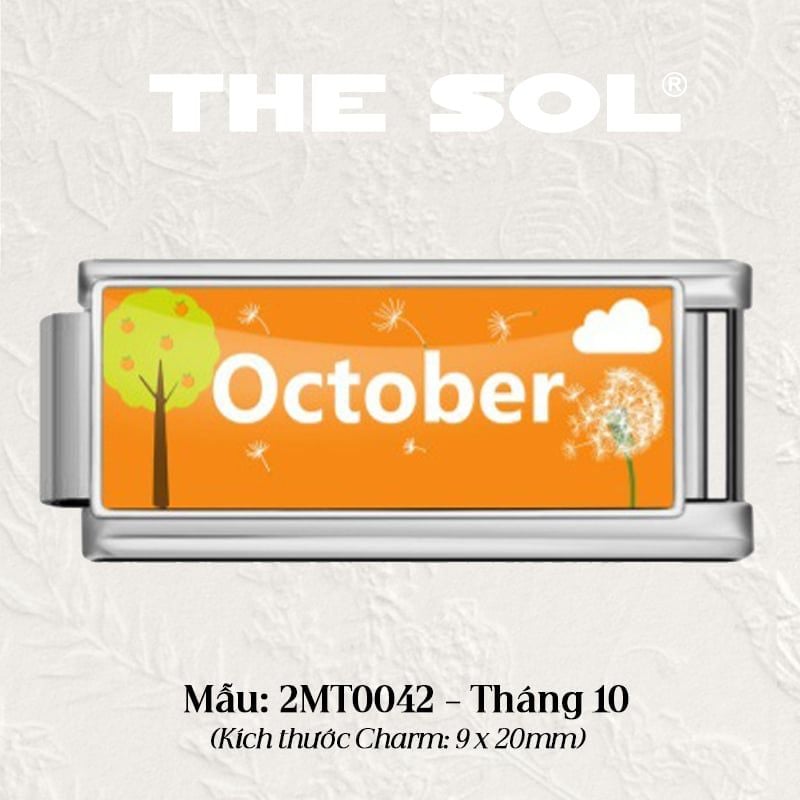  Charm Đôi Titan Italian Bracelet - Months 