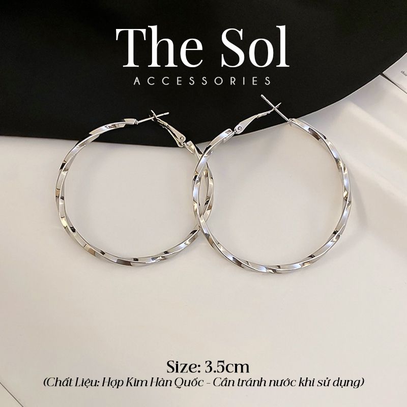  Bông Tai Hàn Quốc Wave Hoops 