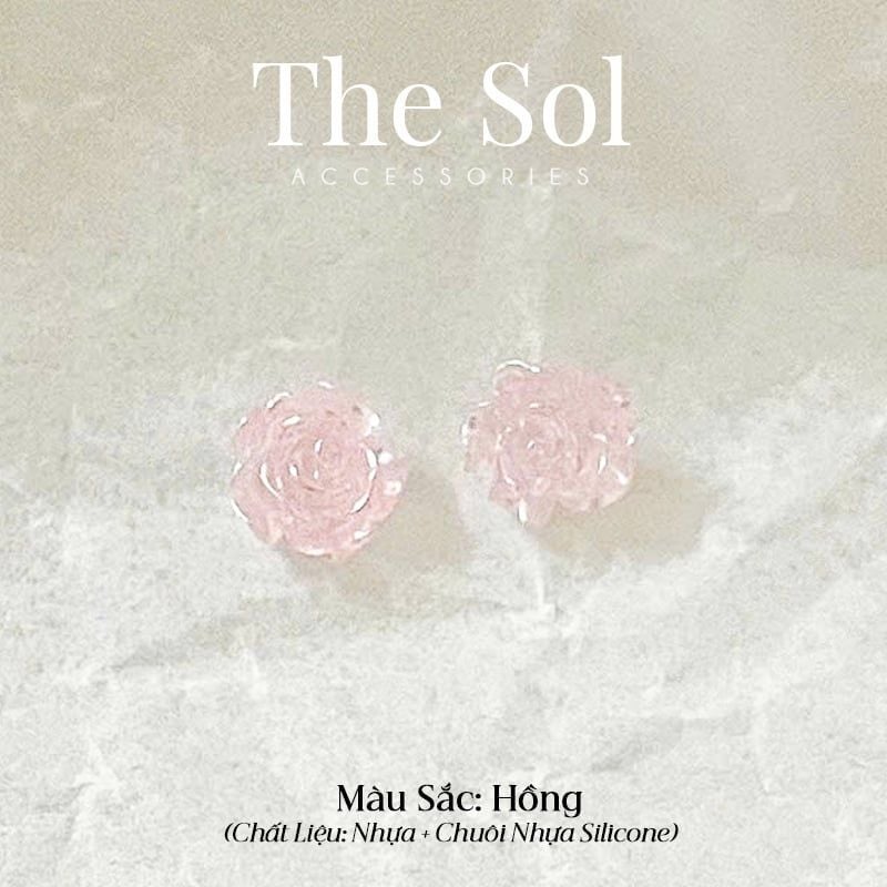  Bông Tai Nhựa Mini Rose 