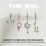  Khuyên Tai Titan Dia Heart - Mẫu T132 