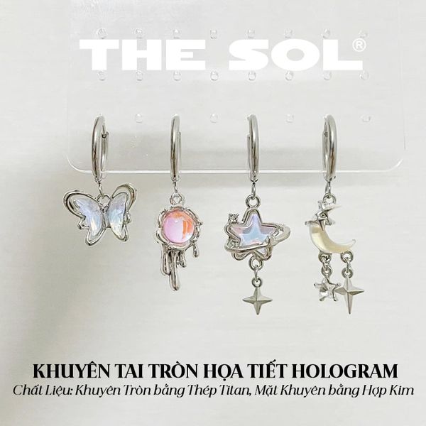  Khuyên Tai Titan Dia Heart - Mẫu T132 