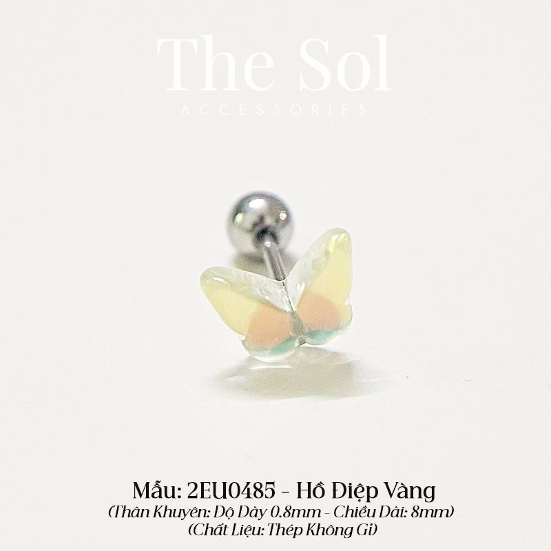  Khuyên Tai Thép Titan Màu Sắc Hologram [1 CHIẾC] 