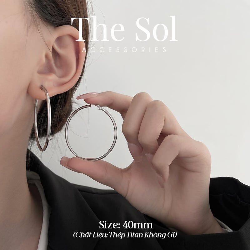  Bông Tai Titan Basic Hoops 