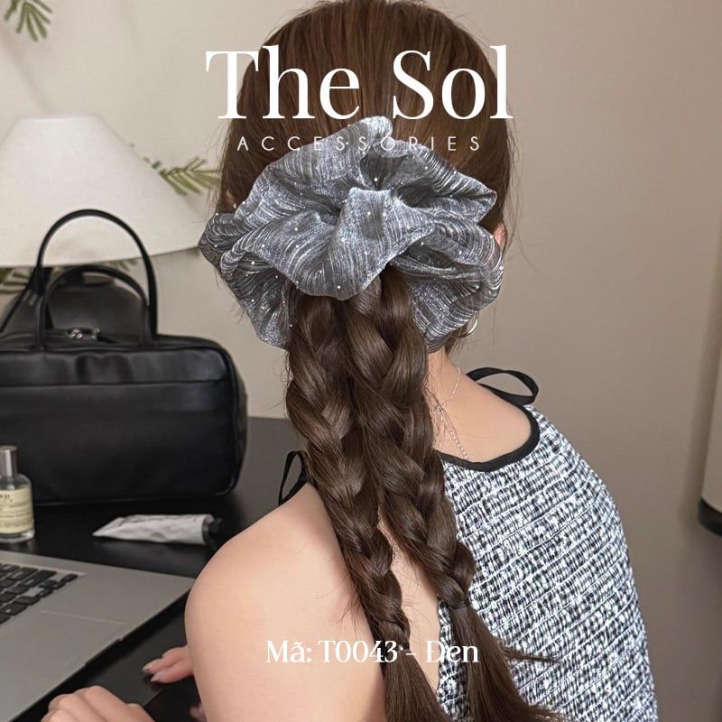  Cột Tóc Scrunchies Bling 