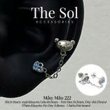  Khuyên Tai Thép Xi Mạ Teddy Bear - Mẫu 222 