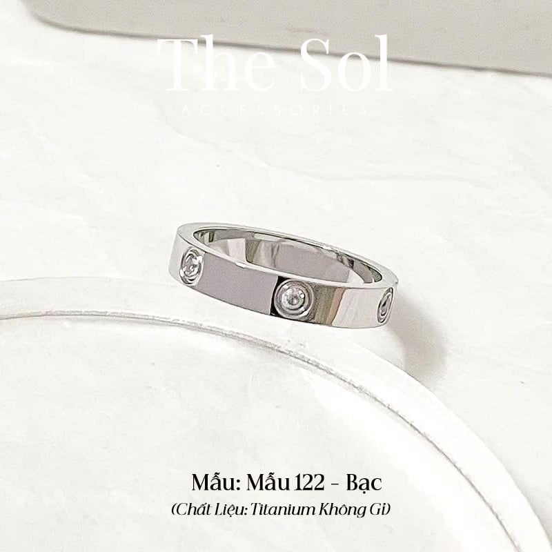  Nhẫn Titan Cati Ngọc - Mẫu 122 