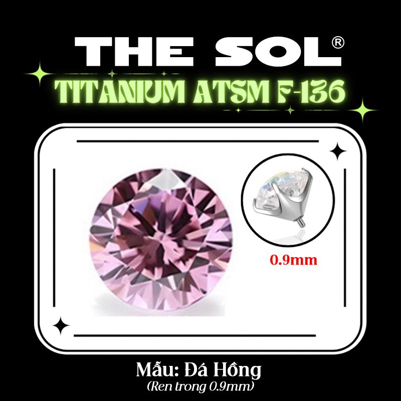  Mặt Đá Riêng Lẻ F136 Dành Cho Khuyên Ren 0.9mm 