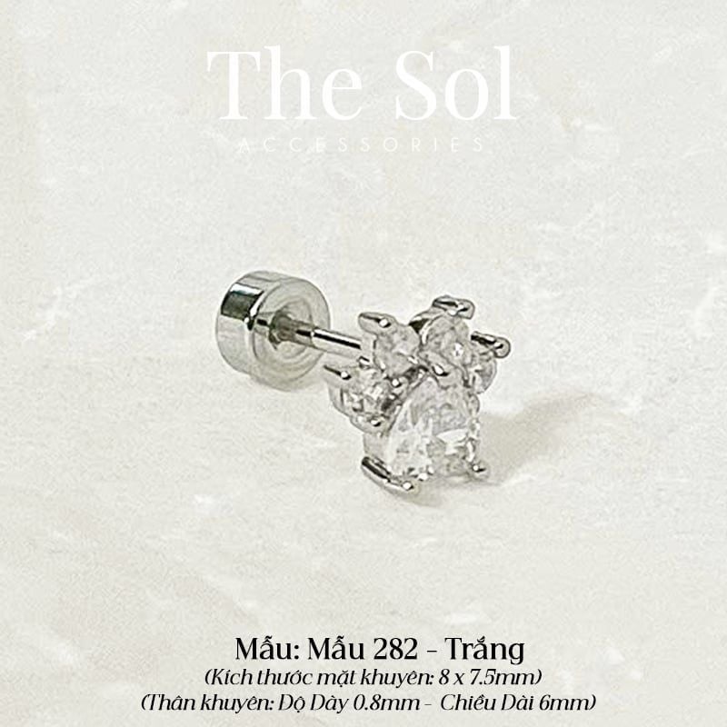  Khuyên Tai Thép Xi Mạ Cat's Feet - Mẫu 282 