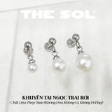  Khuyên Tai Titan Ngọc Trai Rơi 