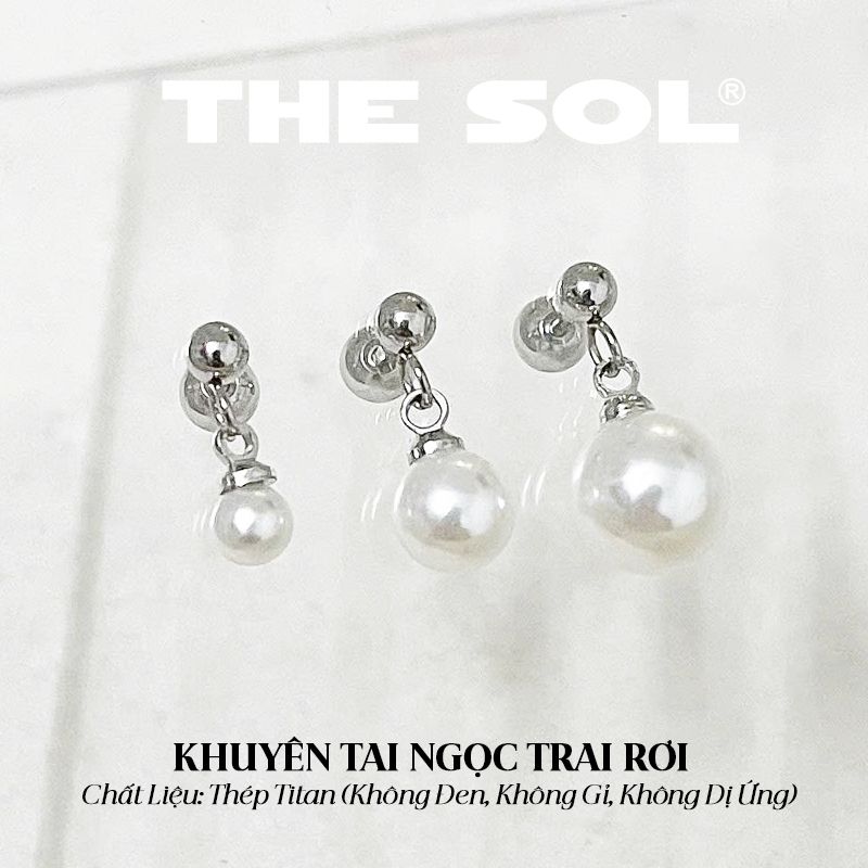  Khuyên Tai Titan Ngọc Trai Rơi 