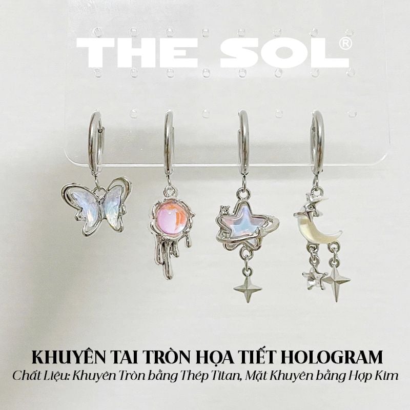  Khuyên Tai Titan Blue Heart - Mẫu T131 