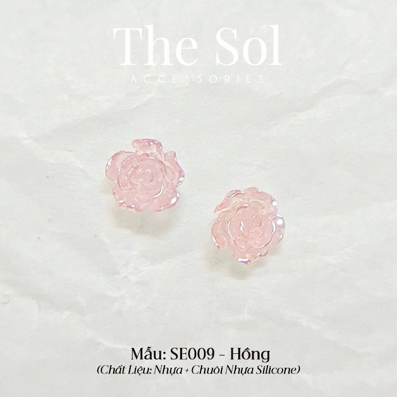  Bông Tai Nhựa Mini Rose 