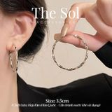  Bông Tai Hàn Quốc Wave Hoops 