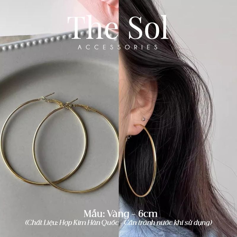  Bông Tai Hàn Quốc Circle Hoops 