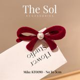  Kẹp Tóc Hàn Quốc Velvet Bow - 1 Chiếc 