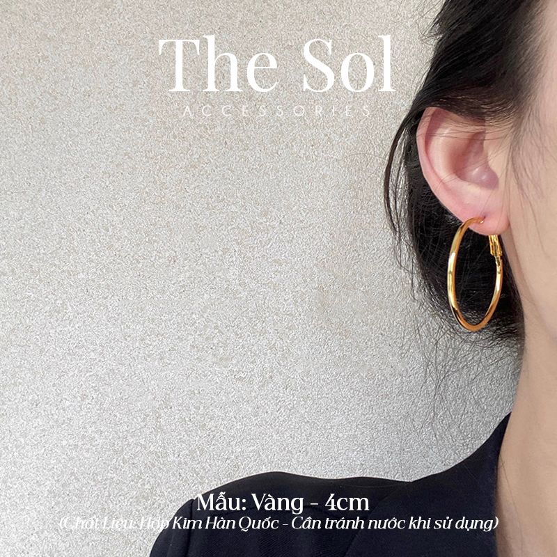  Bông Tai Hàn Quốc Circle Hoops 