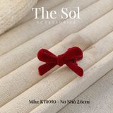  Kẹp Tóc Hàn Quốc Velvet Bow - 1 Chiếc 