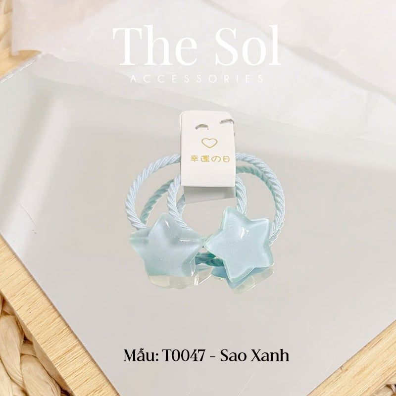  Set 2 Chiếc Cột Tóc Hàn Quốc Cloud & Star 