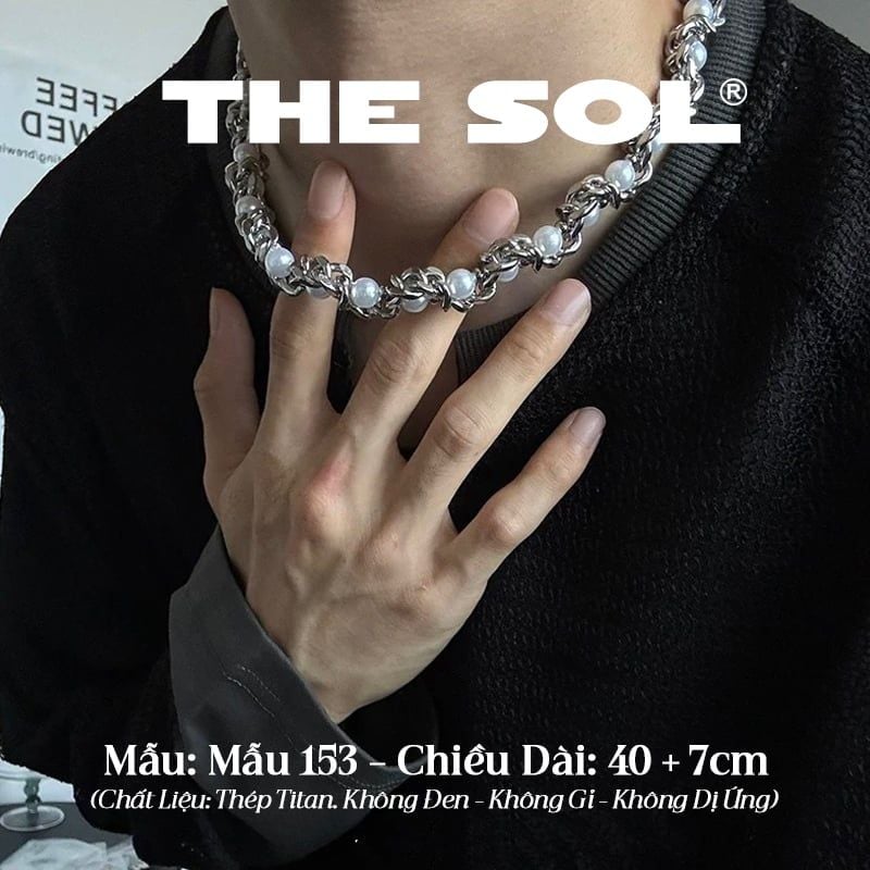  Dây Chuyền Titan Unisex Pearl Chain - Mẫu 153 