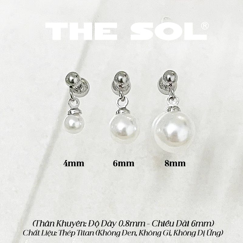  Khuyên Tai Titan Ngọc Trai Rơi 