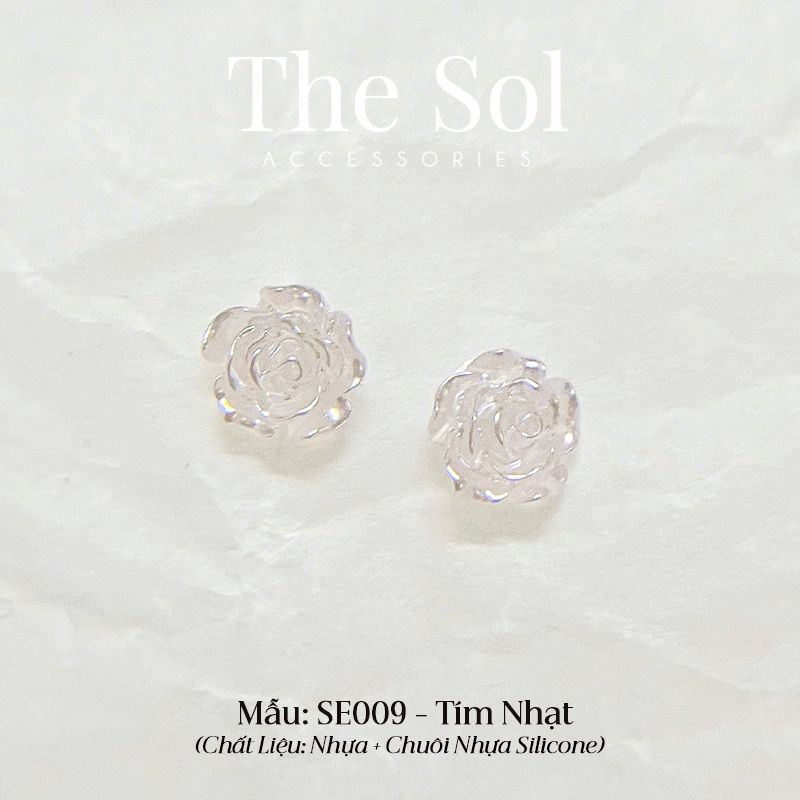  Bông Tai Nhựa Mini Rose 