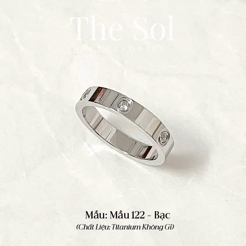  Nhẫn Titan Cati Ngọc - Mẫu 122 