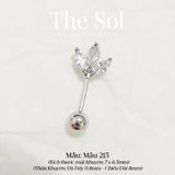  Khuyên Tai Thép Xi Mạ VERTICAL HELIX - Mẫu 215 [1 CHIẾC] 