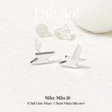  [SHOPEE] Bông Tai Nhựa Nhiều Mẫu Chuôi Su - Màu Bạc 