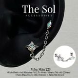  Khuyên Tai Thép Xi Mạ Hologram Bling - Mẫu 223 