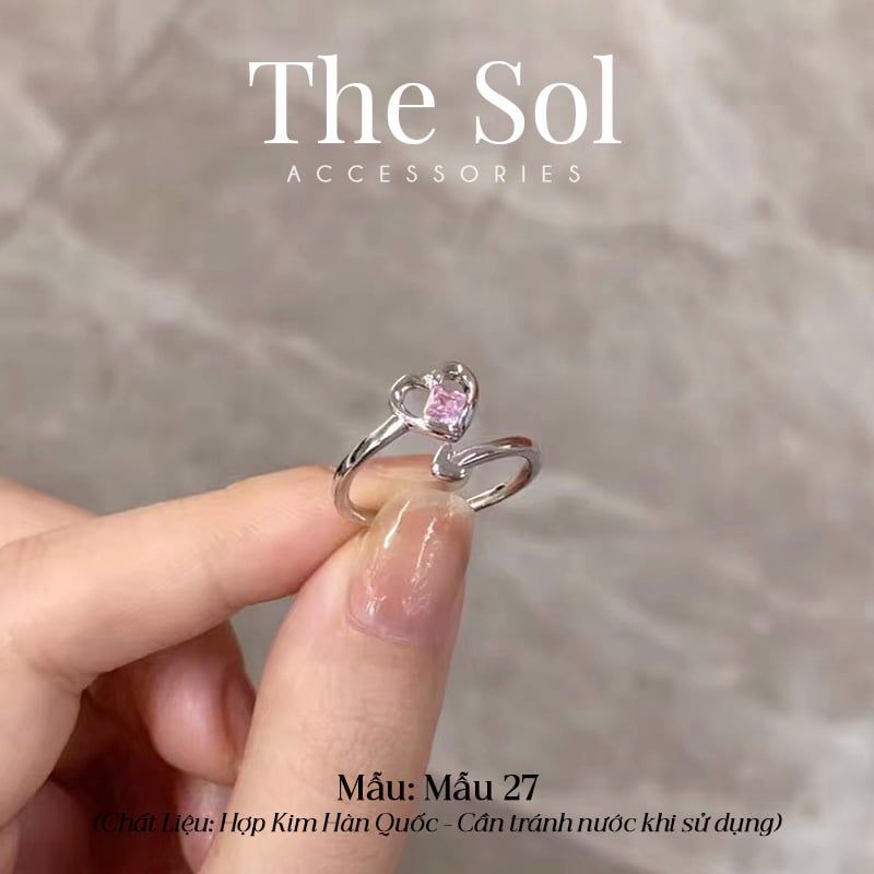  Nhẫn Hàn Quốc Pinky Heart - Mẫu 27 