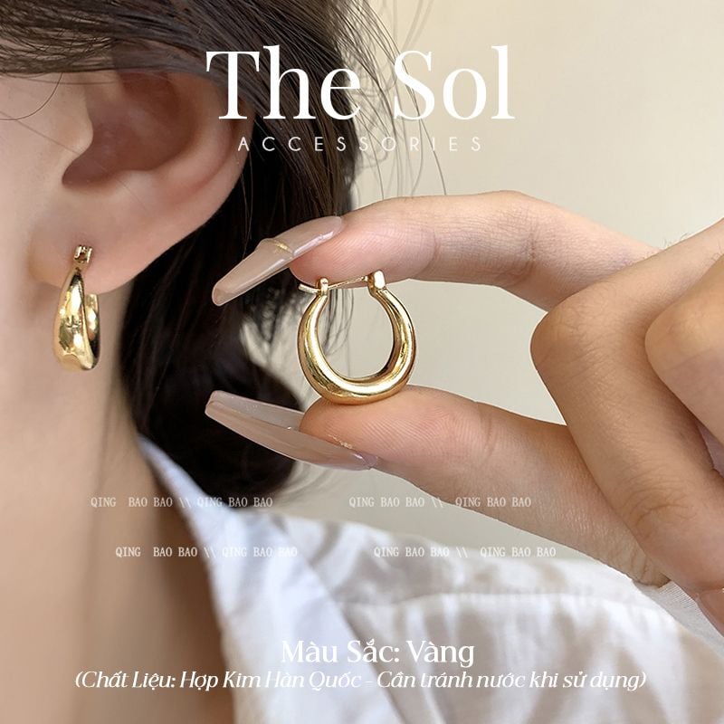  Bông Tai Hàn Quốc Unique Hoops 