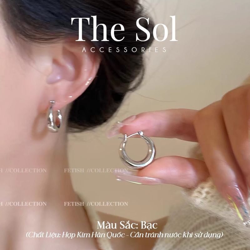  Bông Tai Hàn Quốc Unique Hoops 