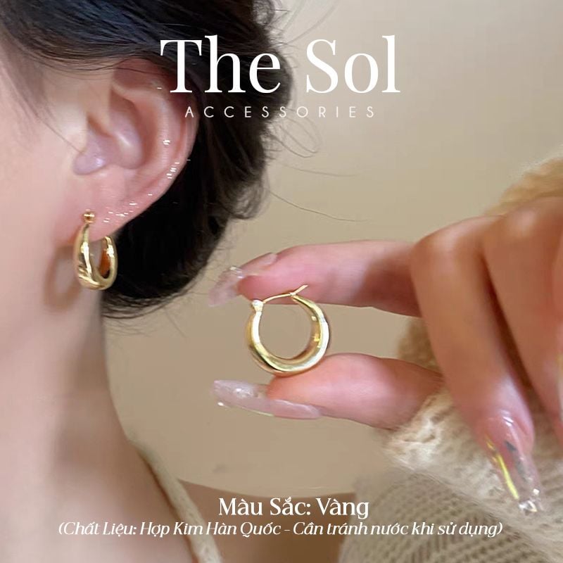  Bông Tai Hàn Quốc Unique Hoops 