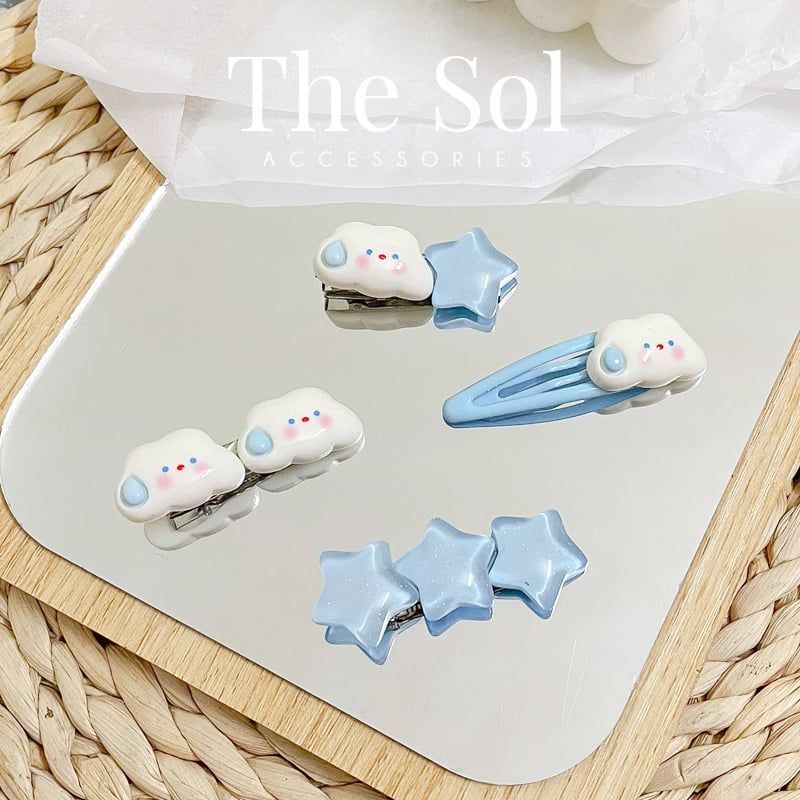  Kẹp Tóc Hàn Quốc Cloud & Star 