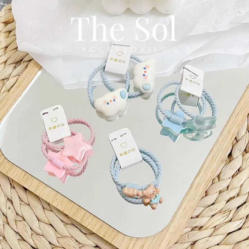  Set 2 Chiếc Cột Tóc Hàn Quốc Cloud & Star 