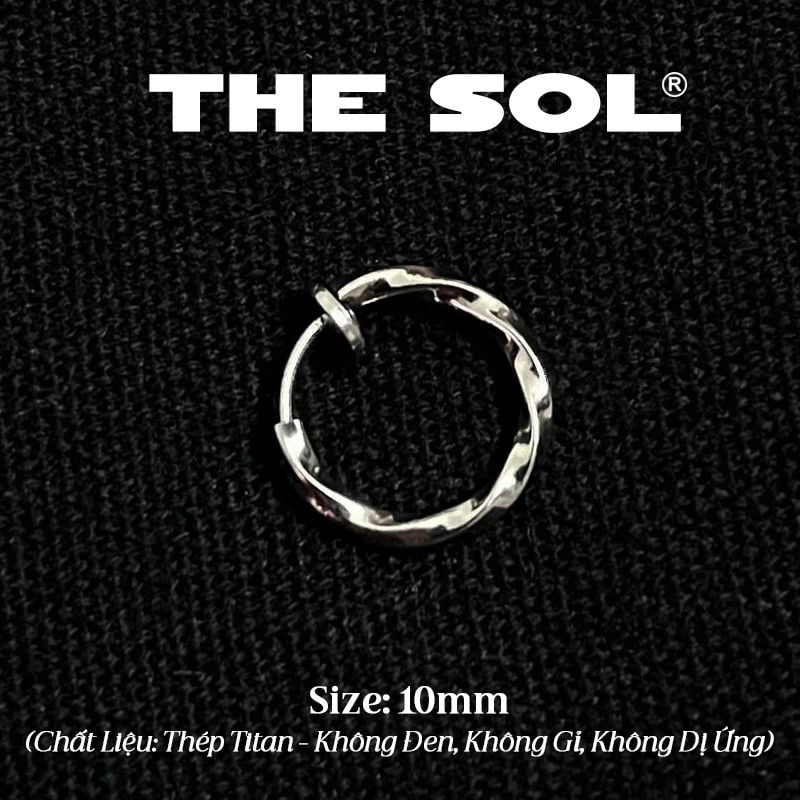  Khuyên Tai Titan Unisex Curve Hoops - Dạng Kẹp 