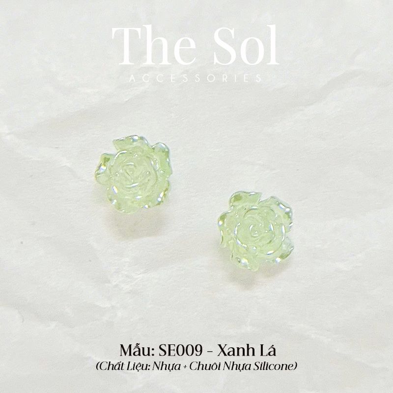  Bông Tai Nhựa Mini Rose 