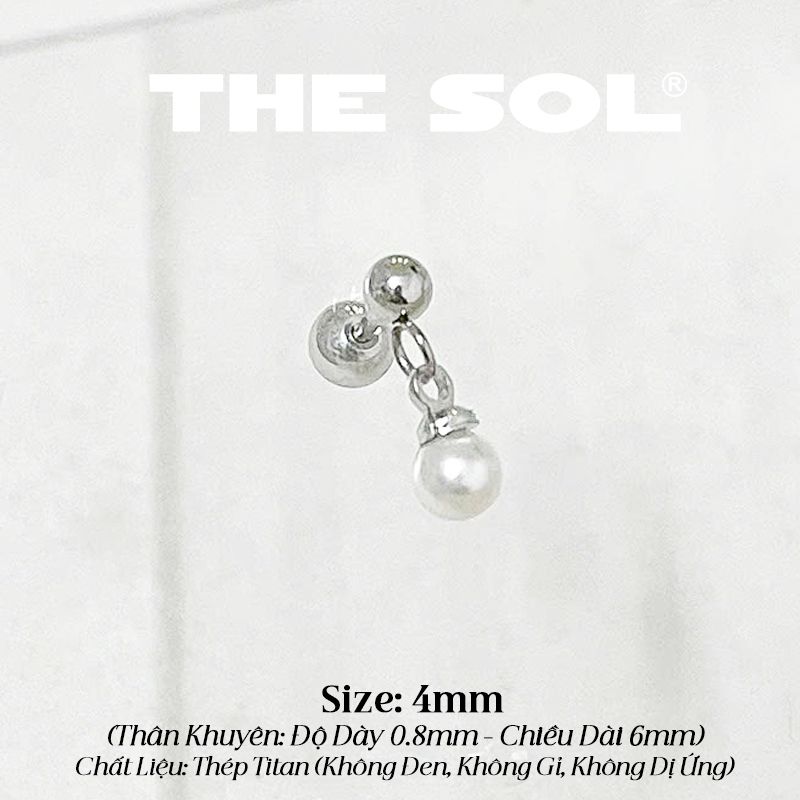  Khuyên Tai Titan Ngọc Trai Rơi 