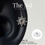  Khuyên Tai Thép Xi Mạ Opal Sun - Mẫu 311 