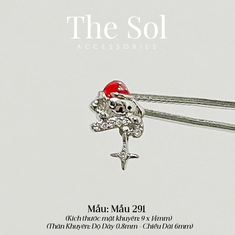  Khuyên Tai Thép Xi Mạ Bling Puppy - Mẫu 291 