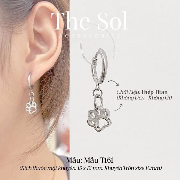  Khuyên Tai Titan Bear Paw - Mẫu T161 