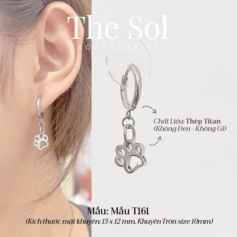  Khuyên Tai Titan Bear Paw - Mẫu T161 