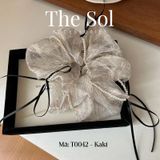  Cột Tóc Scrunchies Ribbon Bling 