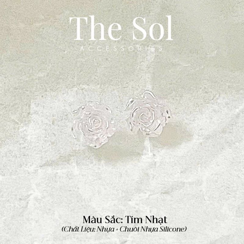  Bông Tai Nhựa Mini Rose 