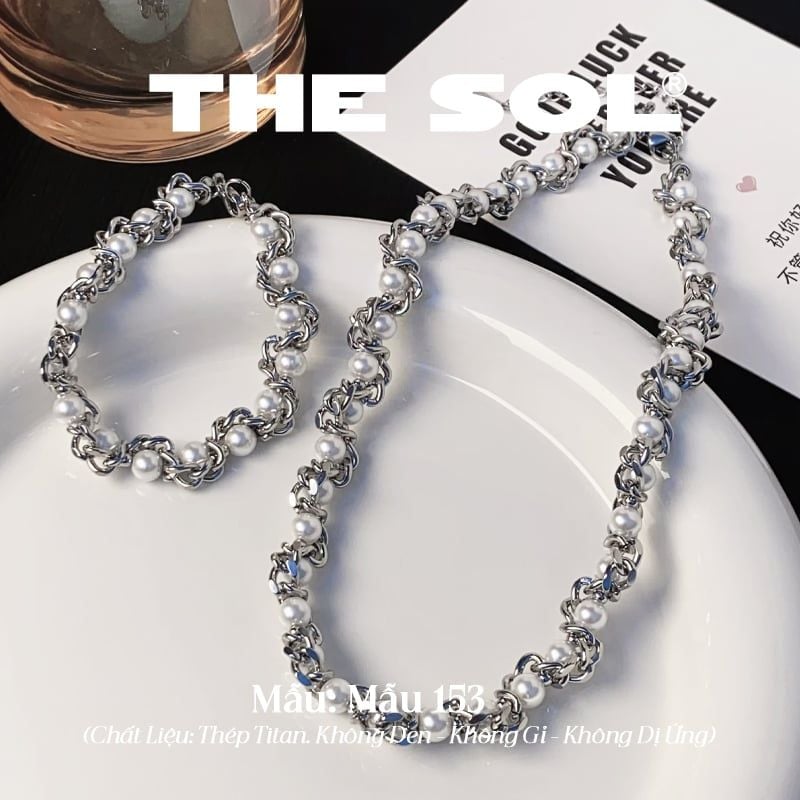 Dây Chuyền Titan Unisex Pearl Chain - Mẫu 153 