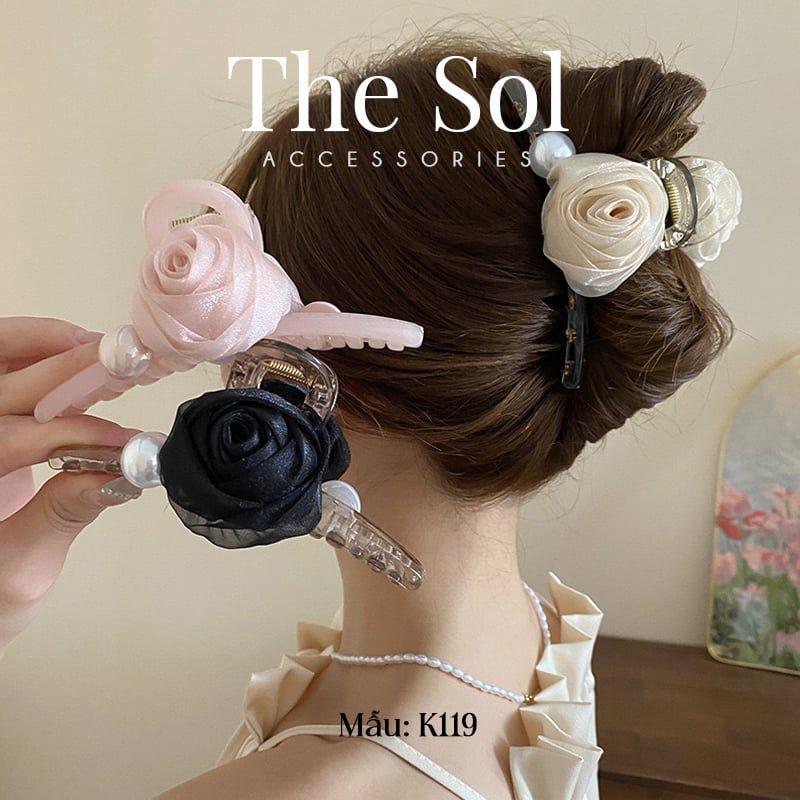  Kẹp Gắp Nhựa Hàn Quốc The Rose 