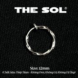  Khuyên Tai Titan Unisex Curve Hoops - Dạng Kẹp 