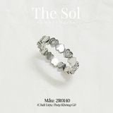  Nhẫn Thép Không Gỉ Silver Hearts Line 