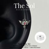  Khuyên Tai Thép Xi Mạ Opal Wings - Mẫu 312 