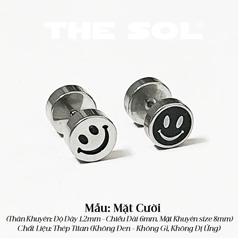  Khuyên Tai Titan Unisex The Smile Face 